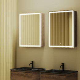 Зеркальный шкаф Sancos Mirror 60 см MI60ECH с подсветкой, дуб чарльстон