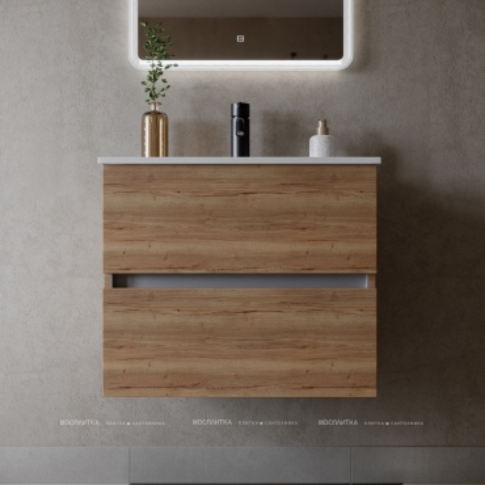Тумба с раковиной Sancos Urban, 79 см., ламинат коричневый, UR80EG