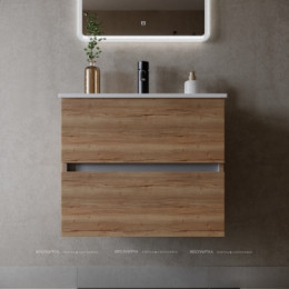 Тумба с раковиной Sancos Urban, 79 см., ламинат коричневый, UR80EG