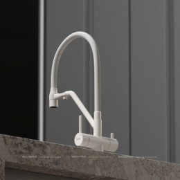 Смеситель для кухонной мойки Sancos Dora SC4003MW матовый белый