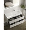 Тумба с раковиной Sancos Snob R 100 см SNR100RW правая, bianco