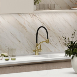 Смеситель для кухонной мойки Sancos Eri SC4001ZG полированное золото