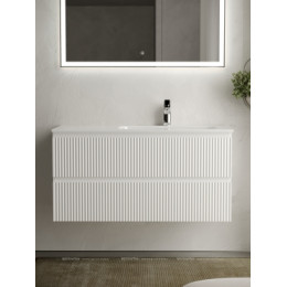 Тумба с раковиной Sancos Snob R 100 см SNR100RW правая, bianco