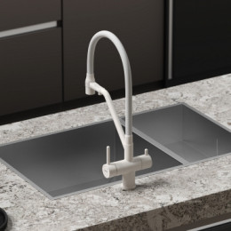 Смеситель для кухонной мойки Sancos Dora SC4003MW матовый белый