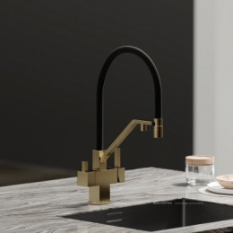 Смеситель для кухонной мойки Sancos Loro SC4007BG брашированное золото