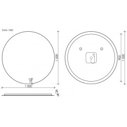 Зеркало Sancos Sfera 100 см SF1000 с подсветкой
