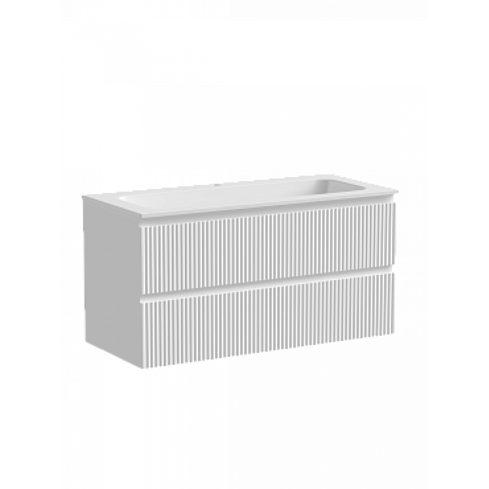 Тумба с раковиной Sancos Snob R 100 см SNR100W bianco