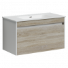 Тумба с раковиной Sancos Smart, 89 см., эмаль белый, SM90E