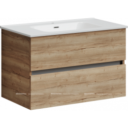 Тумба с раковиной Sancos Urban, 79 см., ламинат коричневый, UR80EG