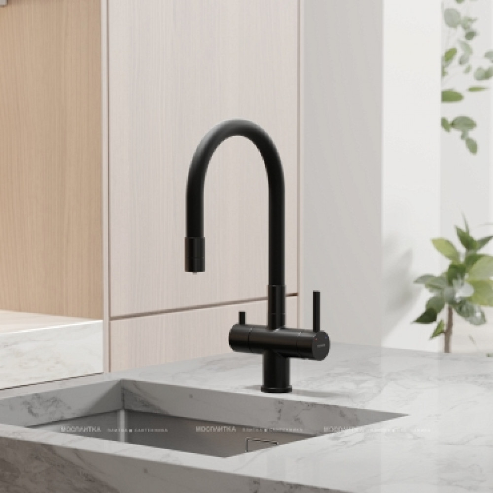 Смеситель для кухонной мойки Sancos Lucia SC4004MB матовый черный