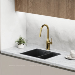 Смеситель для кухонной мойки Sancos Grand SC4002BG брашированное золото