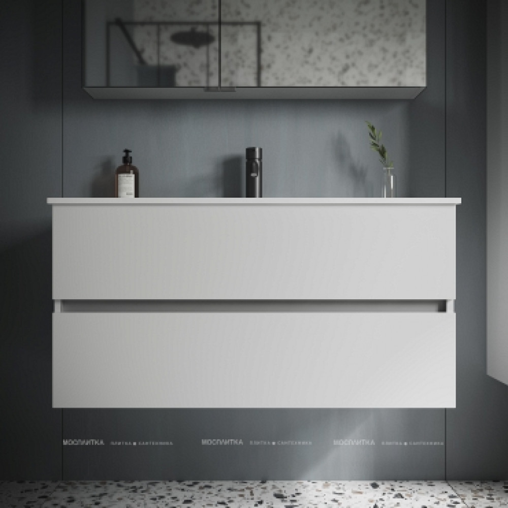 Тумба с раковиной Sancos Urban, 99 см., ламинат белый, UR100W