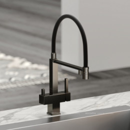 Смеситель для кухонной мойки Sancos Moro SC4006GG вороненая сталь