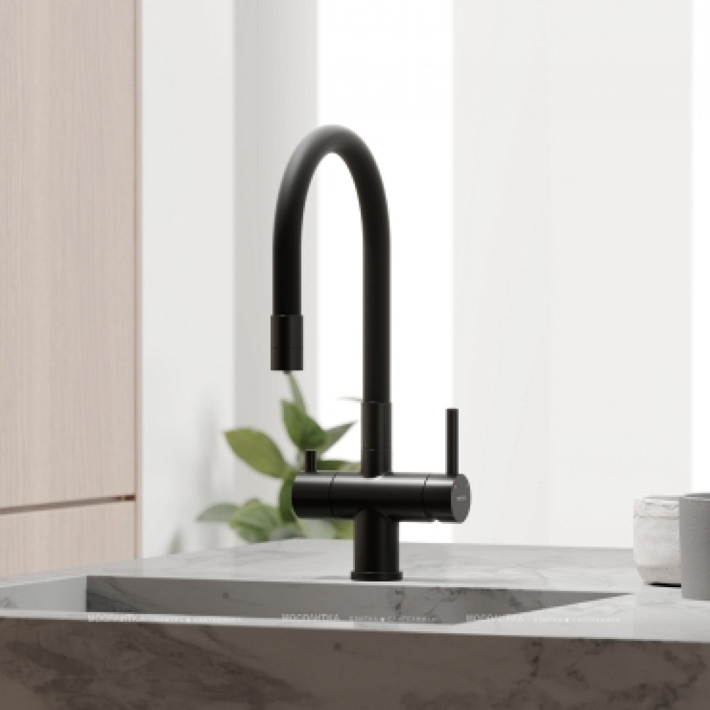 Смеситель для кухонной мойки Sancos Lucia SC4004MB матовый черный
