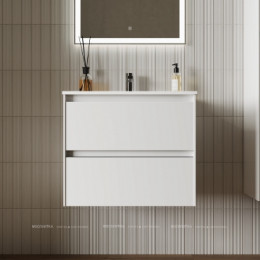 Тумба с раковиной Sancos Cento, 59 см., эмаль белый, CN60W