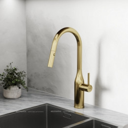 Смеситель для кухонной мойки Sancos Grand SC4002BG брашированное золото