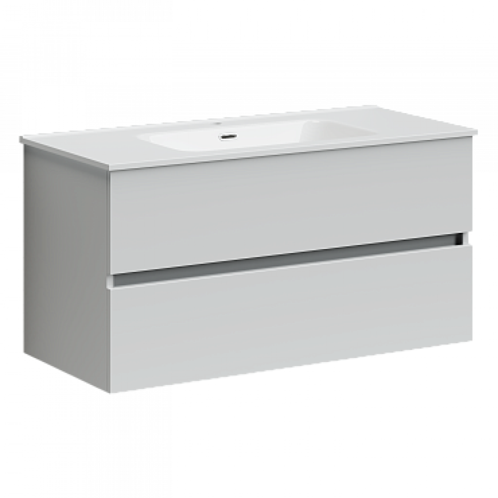Тумба с раковиной Sancos Urban, 99 см., ламинат белый, UR100W