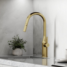 Смеситель для кухонной мойки Sancos Grand SC4002BG брашированное золото