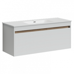 Тумба с раковиной Sancos Smart, 119 см., эмаль белый, SM120-1W