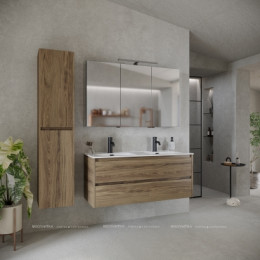 Тумба с раковиной Sancos Libra, 119 см., ламинат коричневый, LB120-2ECH