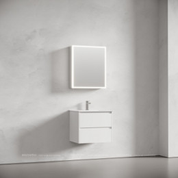 Зеркальный шкаф для ванной комнаты из алюминия SANCOS Evoke 600x700х136 мм