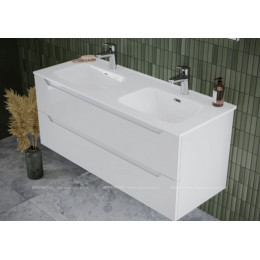 Тумба с раковиной Sancos Norma 2.0, 119 см., ламинат белый, NR2.0120-2W