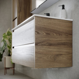 Тумба с раковиной Sancos Libra, 119 см., ламинат коричневый, LB120-2ECH