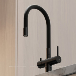 Смеситель для кухонной мойки Sancos Lucia SC4004MB матовый черный