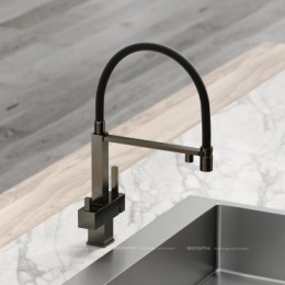 Смеситель для кухонной мойки Sancos Moro SC4006GG вороненая сталь