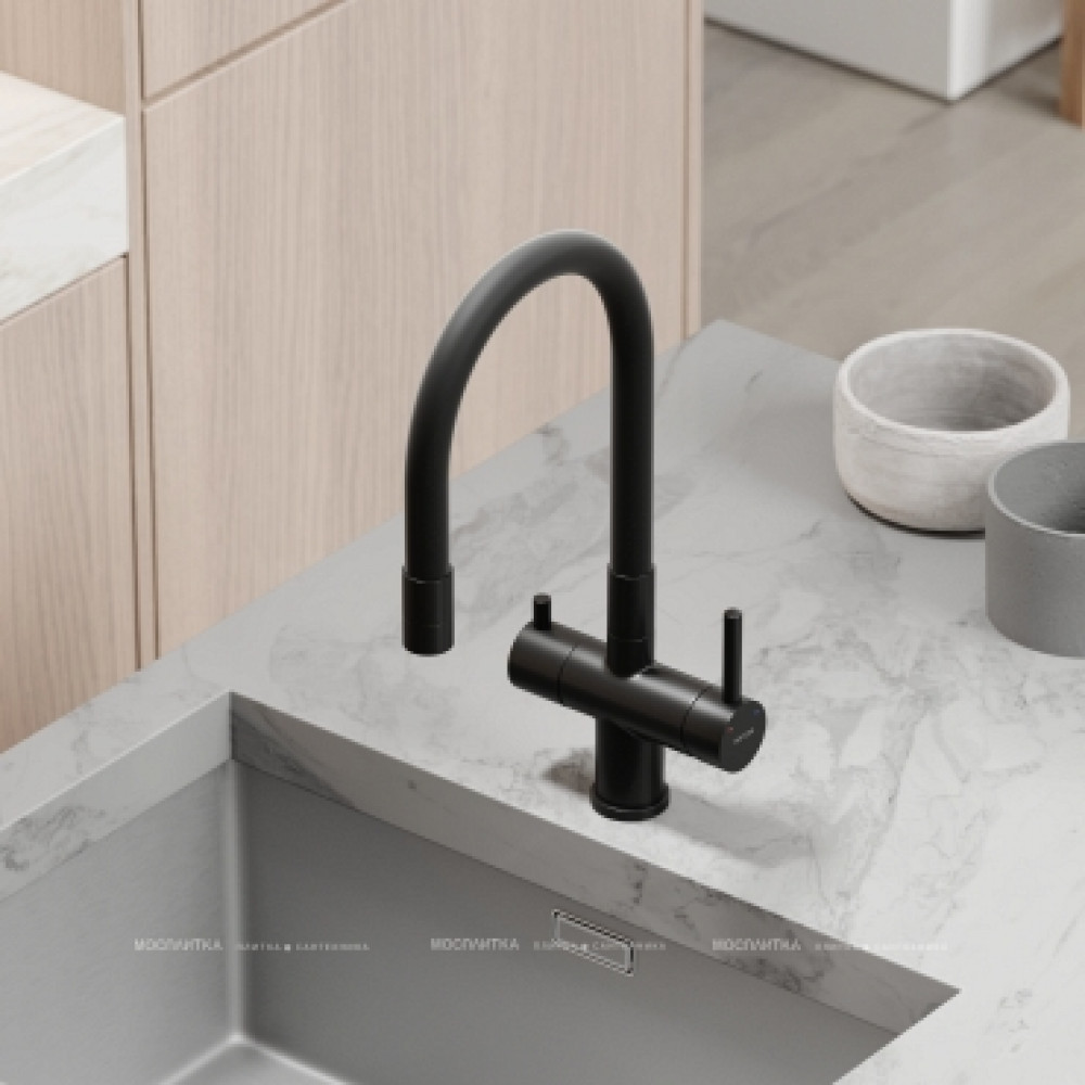 Смеситель для кухонной мойки Sancos Lucia SC4004MB матовый черный