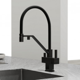 Смеситель для кухонной мойки Sancos Loro SC4007MB матовый черный