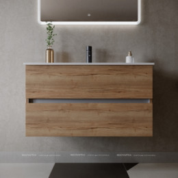 Тумба с раковиной Sancos Urban, 89 см., ламинат коричневый, UR90EG