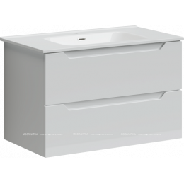 Тумба с раковиной Sancos Norma 2.0, 79 см., ламинат белый, NR2.080W