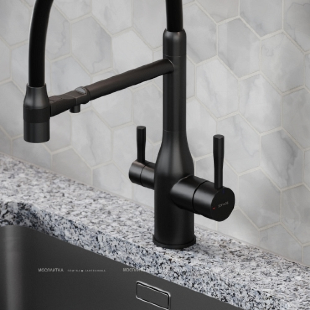 Смеситель для кухонной мойки Sancos Garda SC4009MB матовый черный