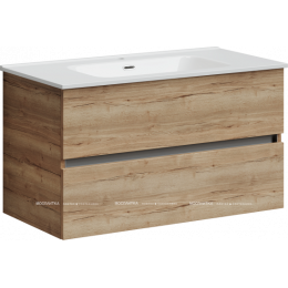 Тумба с раковиной Sancos Urban, 89 см., ламинат коричневый, UR90EG