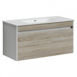 Тумба с раковиной Sancos Smart, 99 см., эмаль белый, SM100E