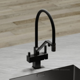 Смеситель для кухонной мойки Sancos Loro SC4007MB матовый черный