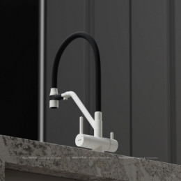 Смеситель для кухонной мойки Sancos Dora SC4003GR белый гранит