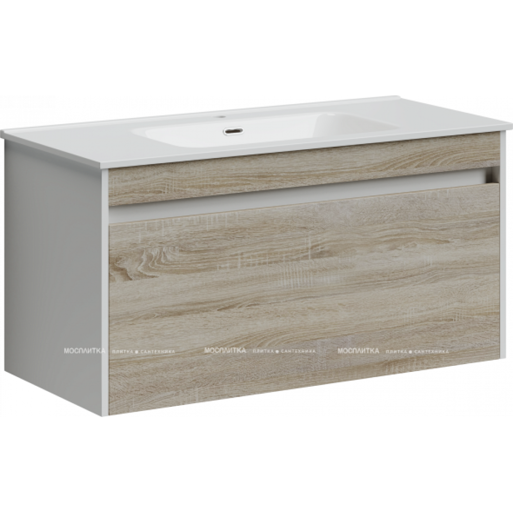 Тумба с раковиной Sancos Smart, 99 см., эмаль белый, SM100E