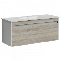 Тумба с раковиной Sancos Smart, 119 см., эмаль белый, SM120-1E
