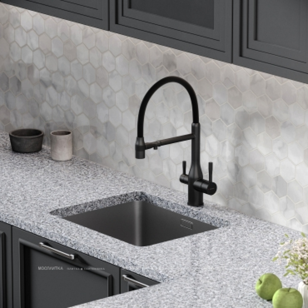 Смеситель для кухонной мойки Sancos Garda SC4009MB матовый черный