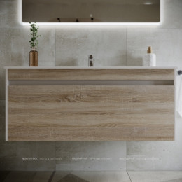 Тумба с раковиной Sancos Smart, 119 см., эмаль белый, SM120-1E