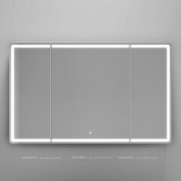 Зеркальный шкаф Sancos Mirror 120 см MI120EG с подсветкой, дуб галифакс натуральный