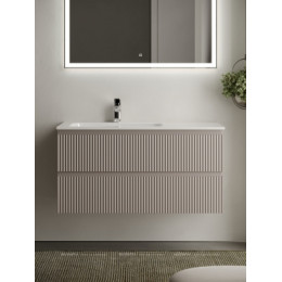 Тумба с раковиной Sancos Snob R 100 см SNR100LSM левая, doha soft