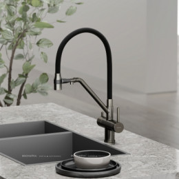 Смеситель для кухонной мойки Sancos Dora SC4003GG вороненая сталь