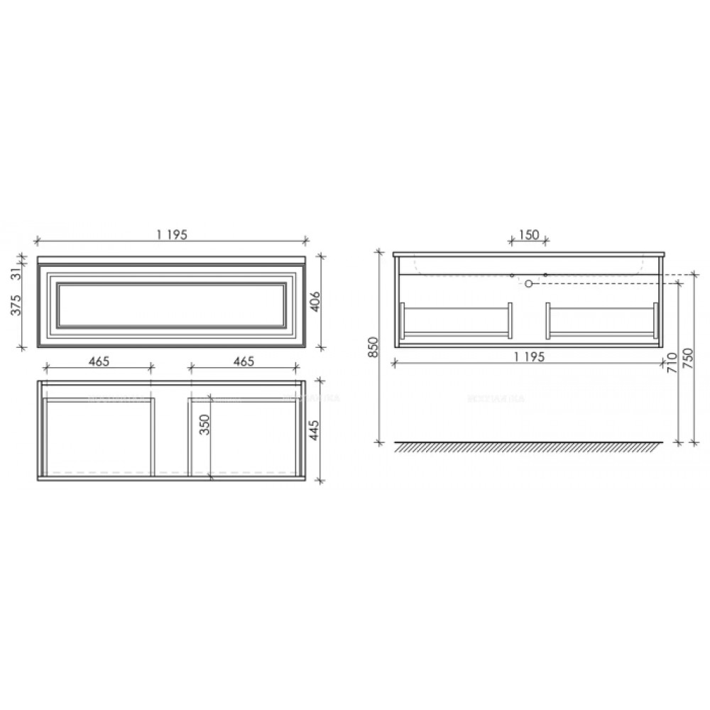 Тумба с раковиной Sancos Very 120 см VR120SM doha soft
