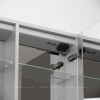 Зеркальный шкаф для ванной комнаты из алюминия SANCOS Evoke1000x700х136 мм с LED подсветкой