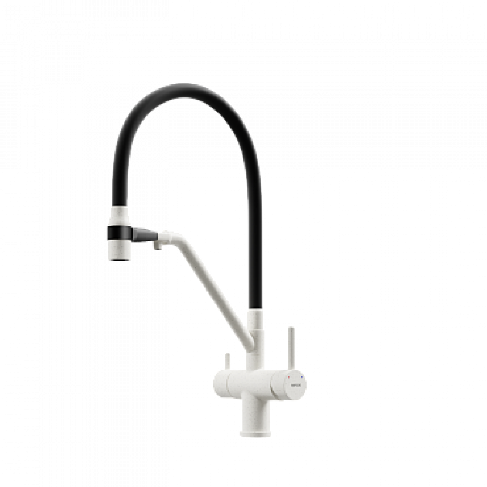 Смеситель для кухонной мойки Sancos Dora SC4003GR белый гранит