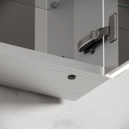 Зеркальный шкаф для ванной комнаты из алюминия SANCOS Evoke1000x700х136 мм с LED подсветкой