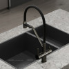 Смеситель для кухонной мойки Sancos Dora SC4003GG вороненая сталь